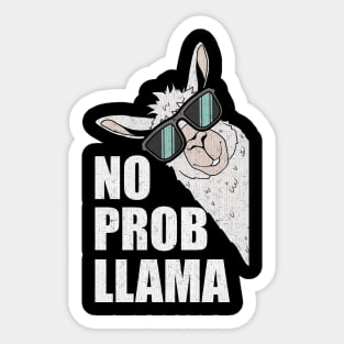 Funny LLama Lovers Gift - No Prob Llama Sayings Sticker